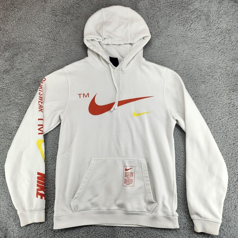 Nike Sportswear Microbranding Club Fleece Hoodie White Mens Size S Hooded